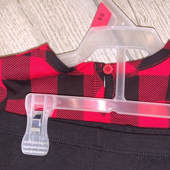 NWT Wonder Nation Buffalo Print Knit Dress with Leggings - Picture 4 of 5